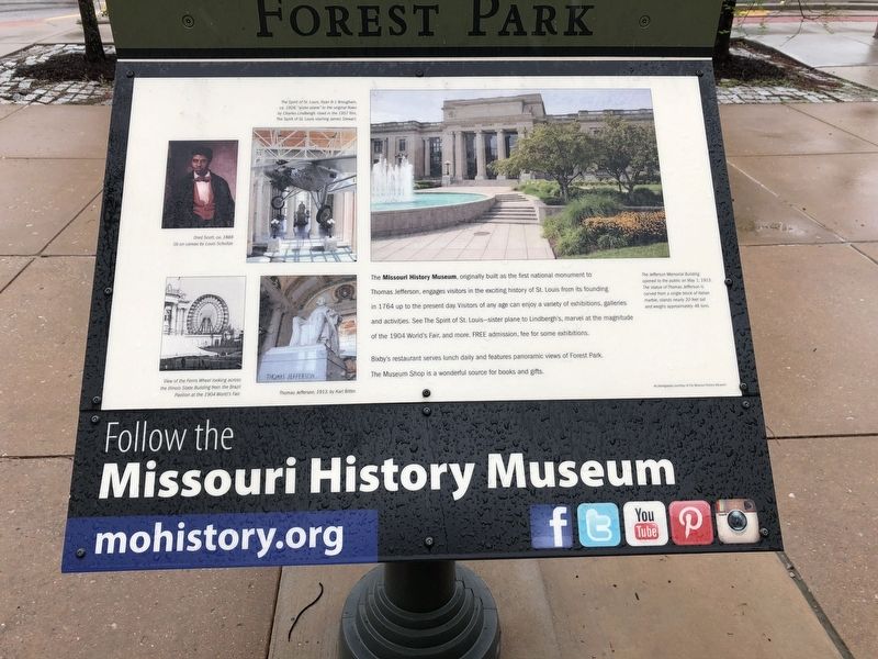 Follow the Missouri History Museum Marker. Click for full size. Follow the Missouri History Museum Marker image. Click for full size.