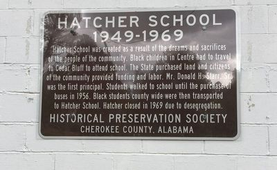 Hatcher School Marker image. Click for full size.