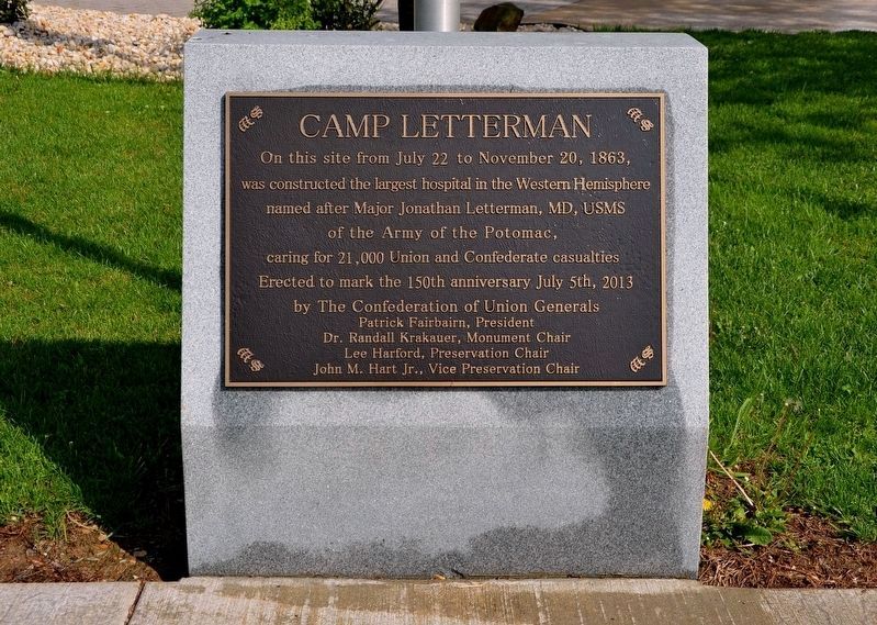 Camp Letterman Marker image. Click for full size.