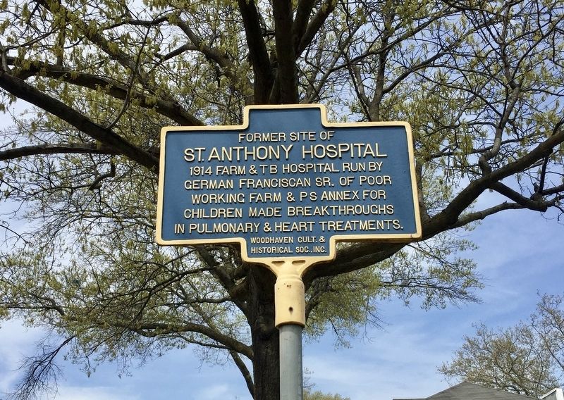 St. Anthony Hospital Marker. Click for full size. St. Anthony Hospital Marker image. Click for full size.