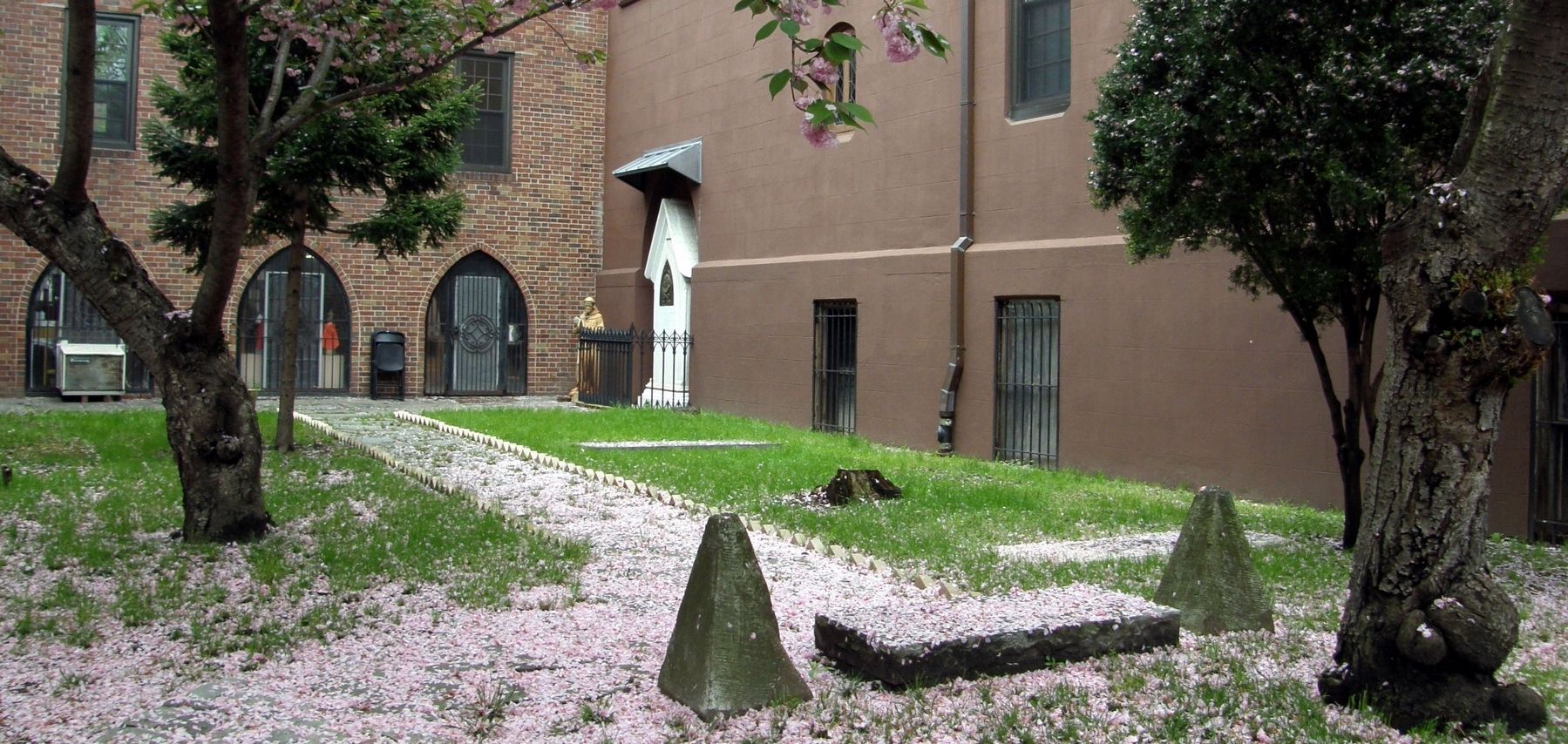 The churchyard and gravesite. Click for full size. The churchyard and gravesite image. Click for full size.