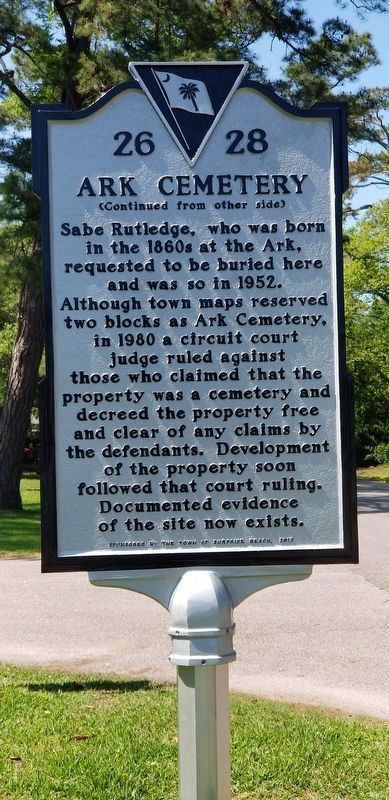 Ark Cemetery Marker (obverse) image. Click for full size.