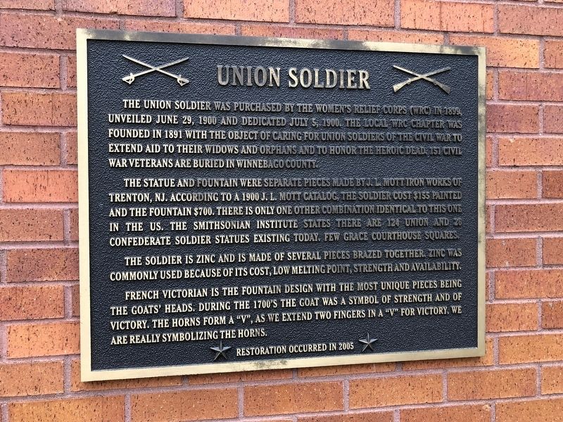 Union Soldier - Winnebago County Civil War Veterans Memorial image. Click for full size.