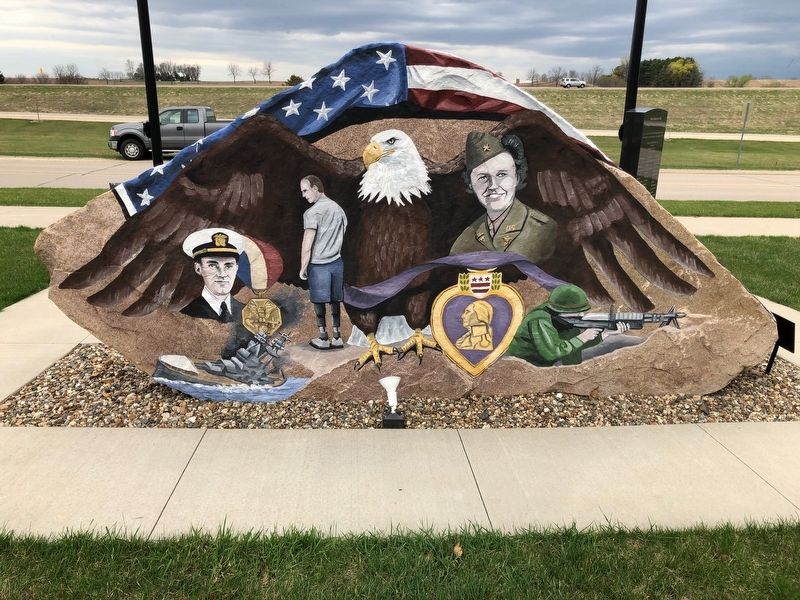 Epworth Freedom Rock Veterans Memorial image. Click for full size.