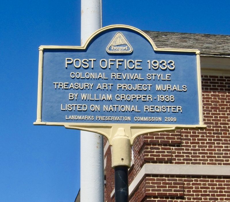 Freeport Post Office Marker image. Click for full size.