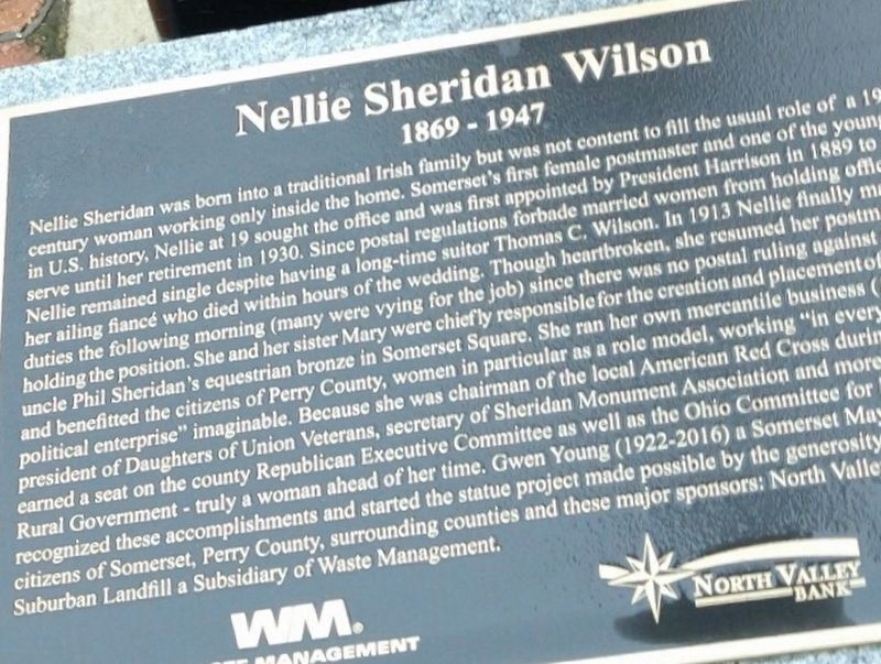 Nellie Sheridan Wilson Marker image. Click for full size.