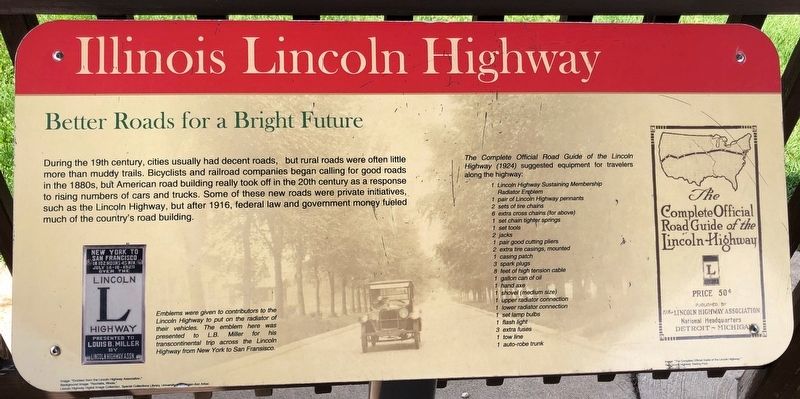 Better Roads for a Bright Future Marker image. Click for full size.
