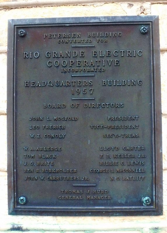 Petersen Building Marker image. Click for full size.