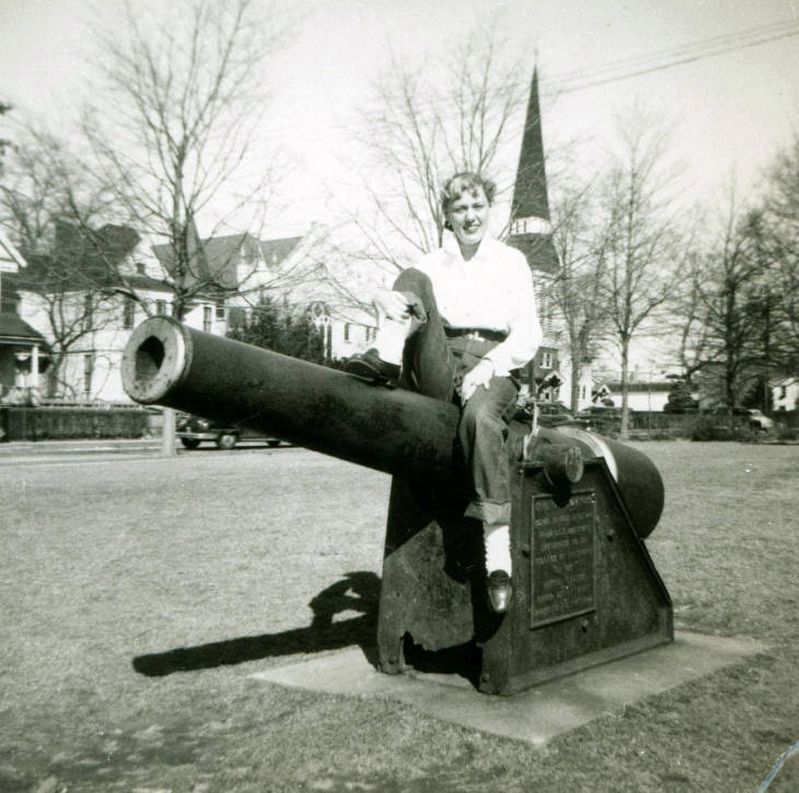 <i>Woman sitting on cannon</i> - previous location. Click for full size. <i>Woman sitting on cannon</i> - previous location image. Click for full size.