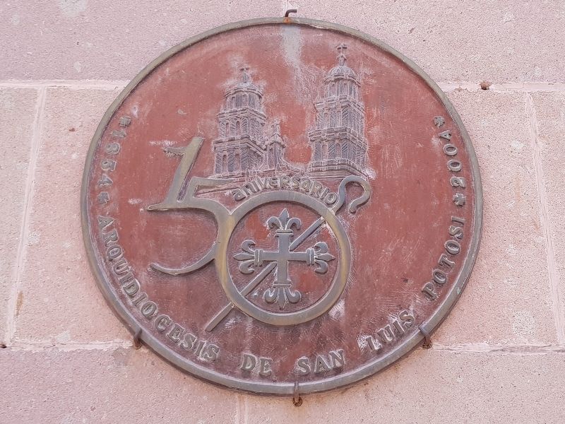 Another marker on the exterior of the Saint Francis of Assisi Parish image. Click for full size.