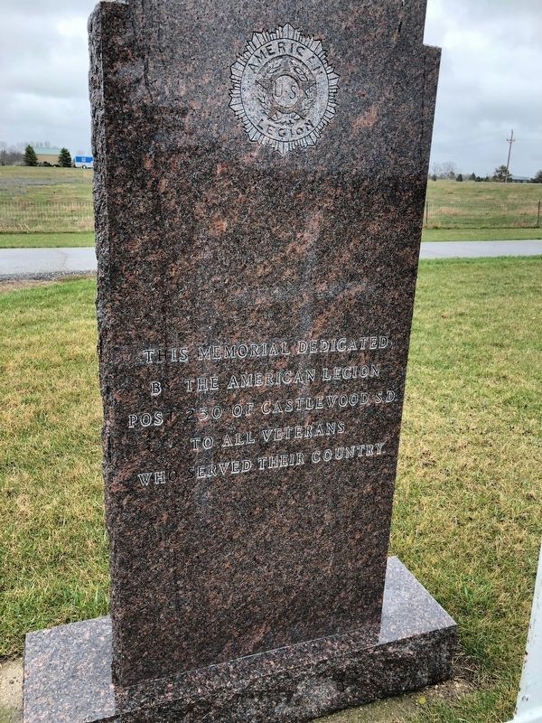 Castlewood, South Dakota Veterans Memorial image. Click for full size.