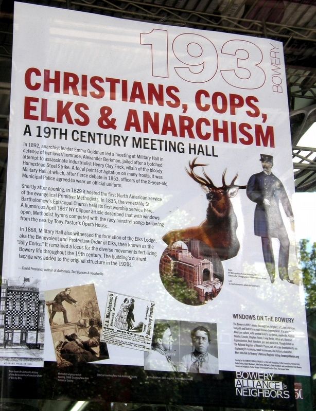 Christians, Cops, Elks & Anarchism Marker. Click for full size. Christians, Cops, Elks & Anarchism Marker image. Click for full size.