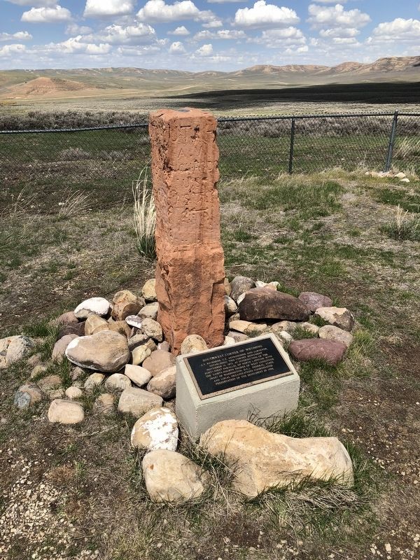 Southwest Corner of Wyoming Marker. Click for full size. Southwest Corner of Wyoming Marker image. Click for full size.