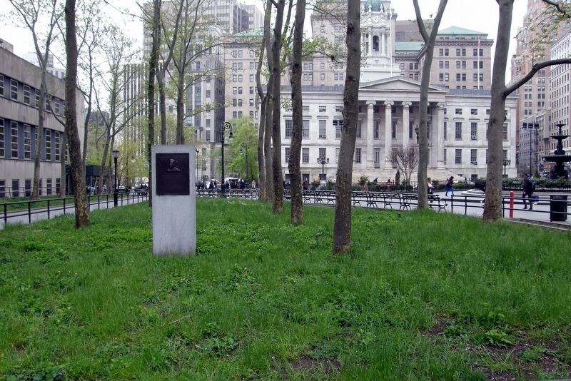 Washington A. Roebling marker in Columbus Park. Click for full size. Washington A. Roebling marker in Columbus Park image. Click for full size.