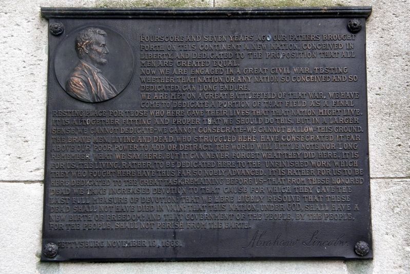 Gettysburg Address marker image. Click for full size.