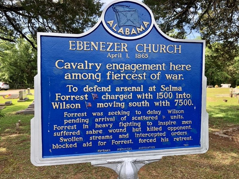 Another nearby marker about the Battle of Ebenezer Church. image. Click for full size.