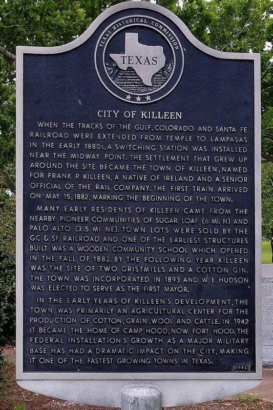 City of Killeen Marker image. Click for full size.