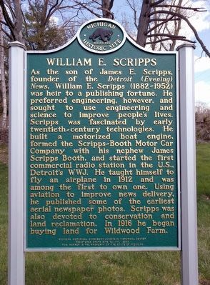 William E. Scripps / William E. and Nina Scripps Estate Marker image. Click for full size.