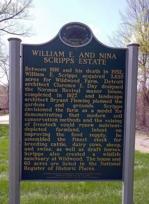 William E. Scripps / William E. and Nina Scripps Estate Marker image. Click for full size.