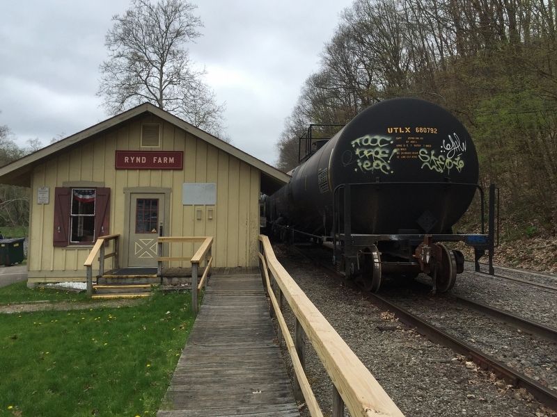 Rynd Farm Station with Oil Tank car image. Click for full size.