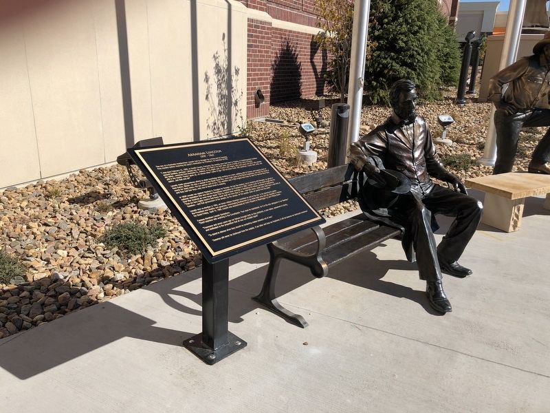Abraham Lincoln Statue and Marker image. Click for full size.