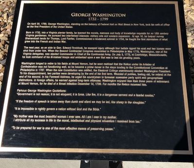 George Washington Marker. Click for full size. George Washington Marker image. Click for full size.