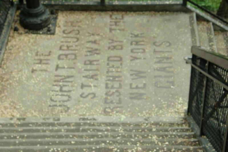 The John T. Brush Stairway Marker, restored. Click for full size. The John T. Brush Stairway Marker, restored image. Click for full size.