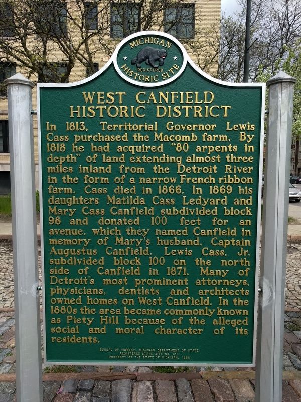 West Canfield Historic District Marker (side 1) image. Click for full size.