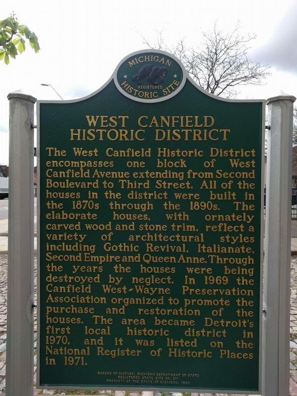 West Canfield Historic District Marker (side 2). Click for full size. West Canfield Historic District Marker (side 2) image. Click for full size.