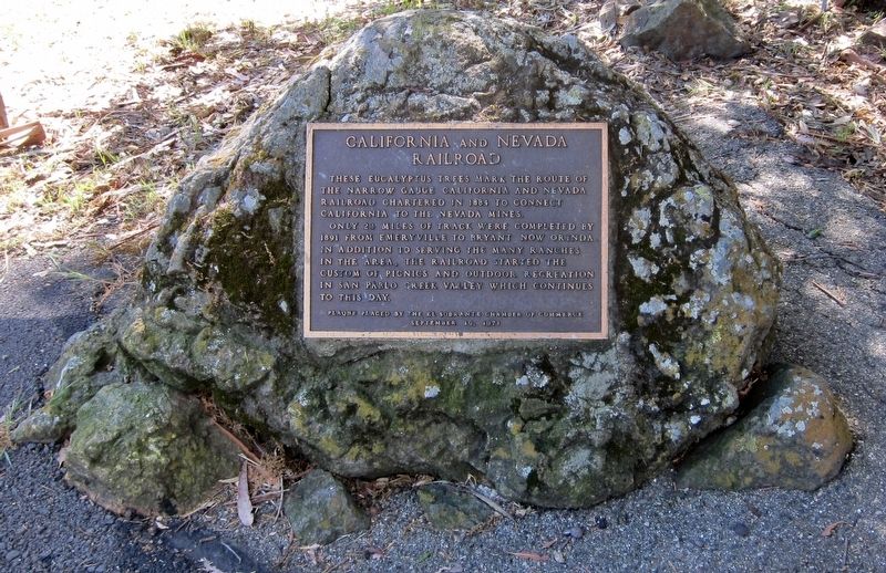 California and Nevada Railroad Marker. Click for full size. California and Nevada Railroad Marker image. Click for full size.