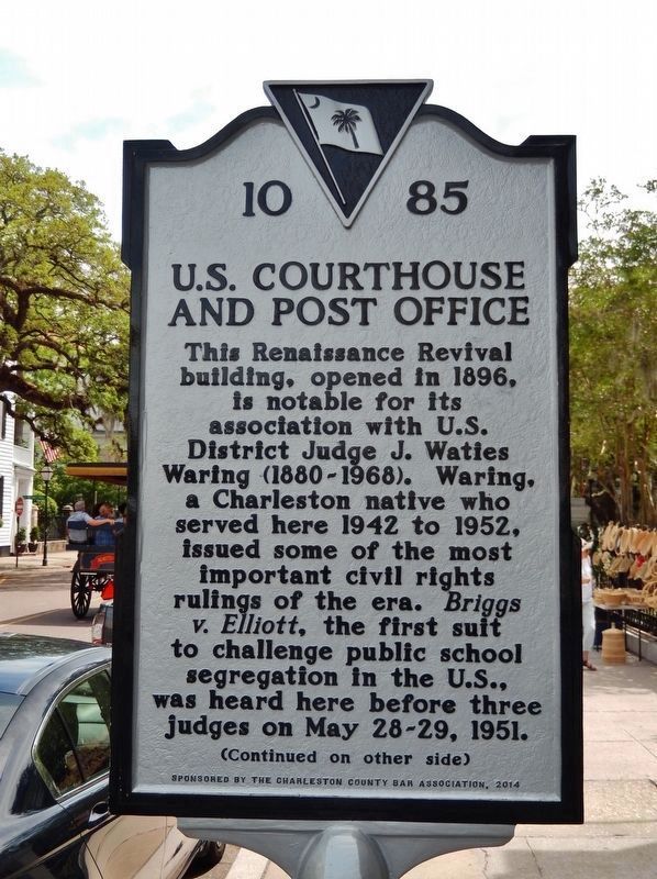U.S. Courthouse & Post Office Marker<br>(<i>side 1 � faces north � courthouse on right</i>) image. Click for full size.