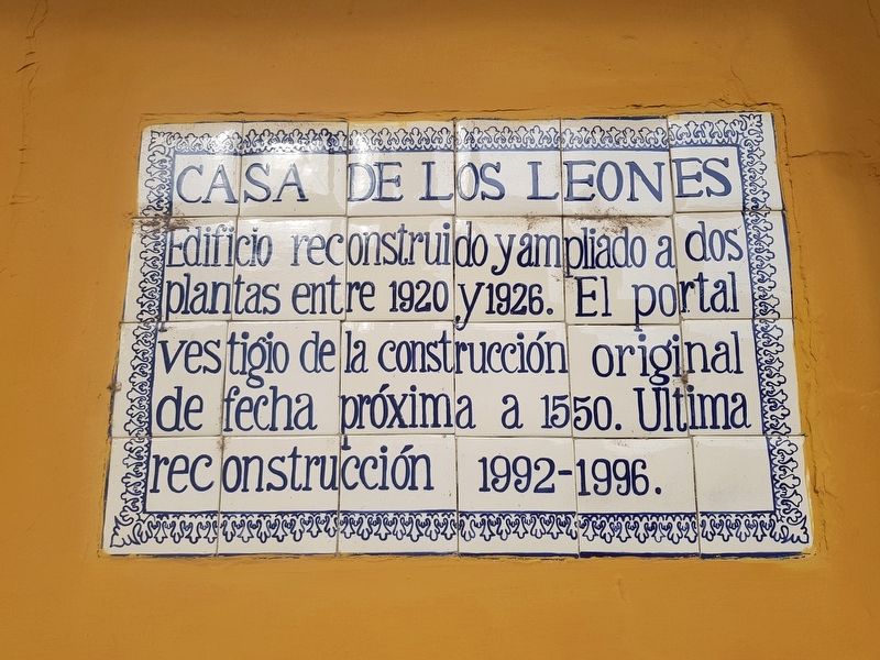 Casa de los Leones Marker image. Click for full size.