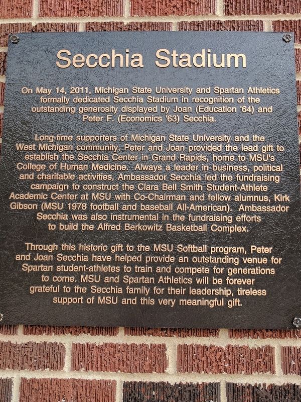 Secchia Stadium Marker image. Click for full size.