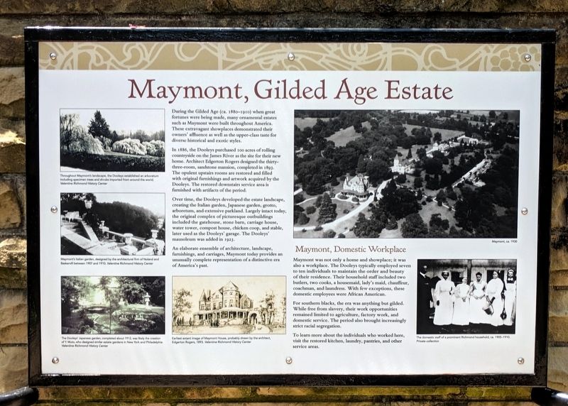 Maymont, Gilded Age Estate Marker image. Click for full size.