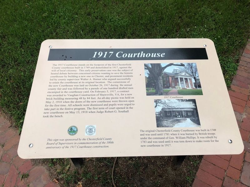 1917 Courthouse Marker image. Click for full size.