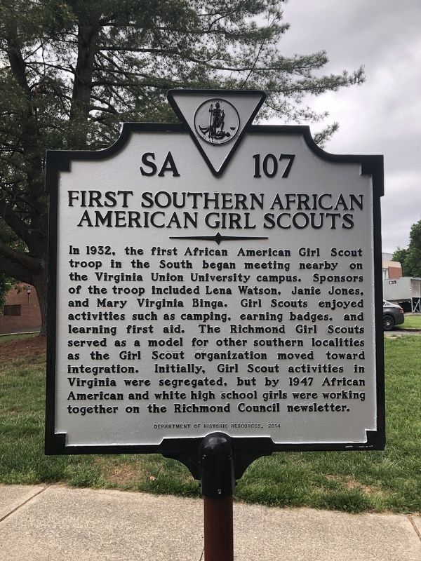First Southern African American Girl Scouts Marker image. Click for full size.