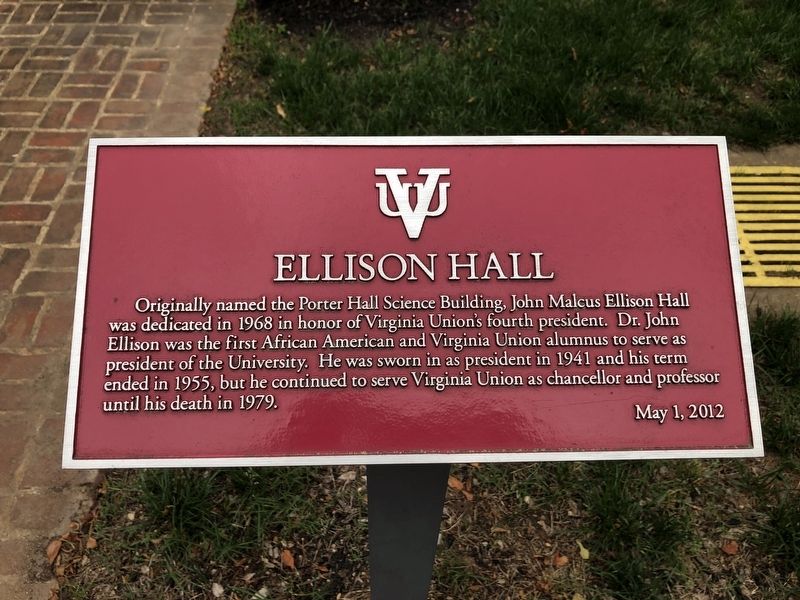 Ellison Hall Marker image. Click for full size.