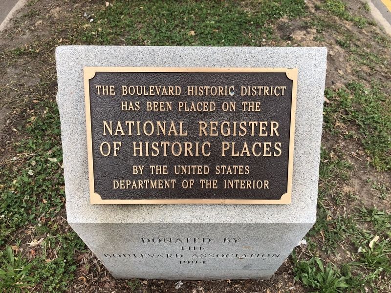 The Boulevard Historic District Marker. Click for full size. The Boulevard Historic District Marker image. Click for full size.