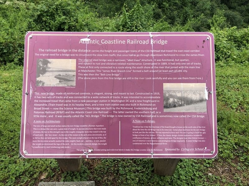 Atlantic Coastline Railroad Bridge Marker. Click for full size. Atlantic Coastline Railroad Bridge Marker image. Click for full size.