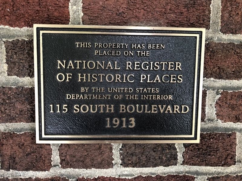 115 South Boulevard Marker. Click for full size. 115 South Boulevard Marker image. Click for full size.