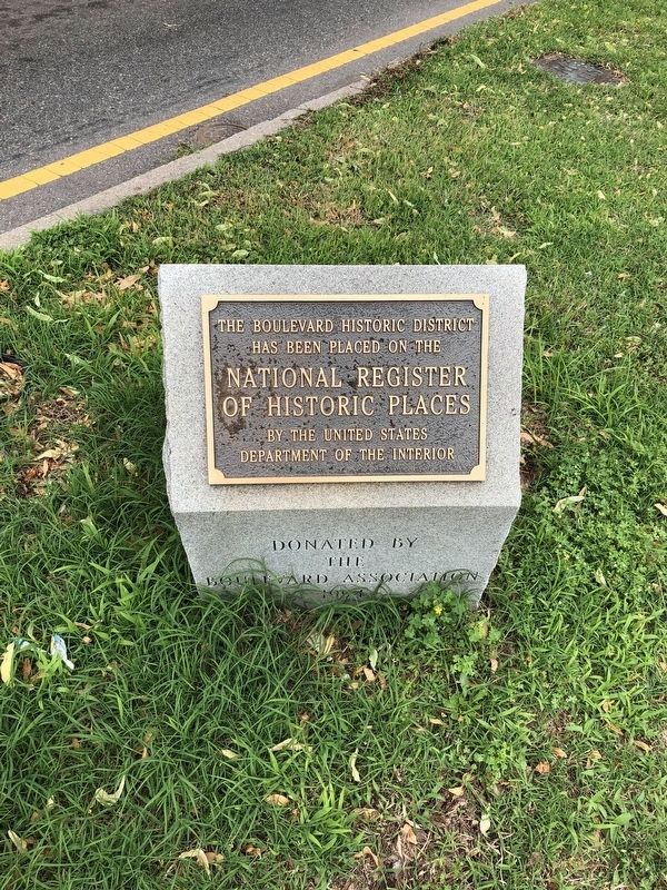 The Boulevard Historic District Marker. Click for full size. The Boulevard Historic District Marker image. Click for full size.