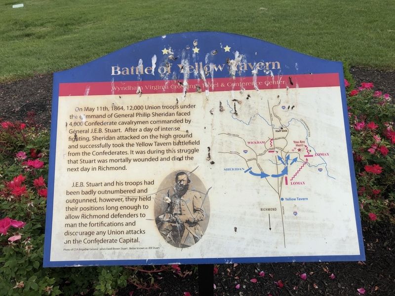 Battle of Yellow Tavern Marker image. Click for full size.