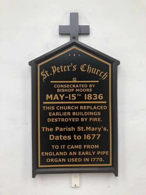 St. Peter's Church Marker. Click for full size. St. Peter's Church Marker image. Click for full size.