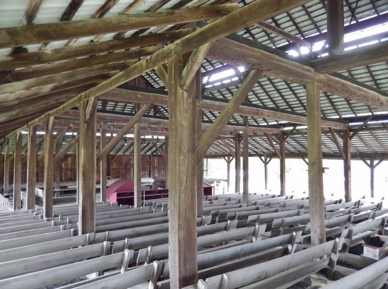 Sulphur Springs Camp Meeting Shed (<i>interior</i>) image. Click for full size.