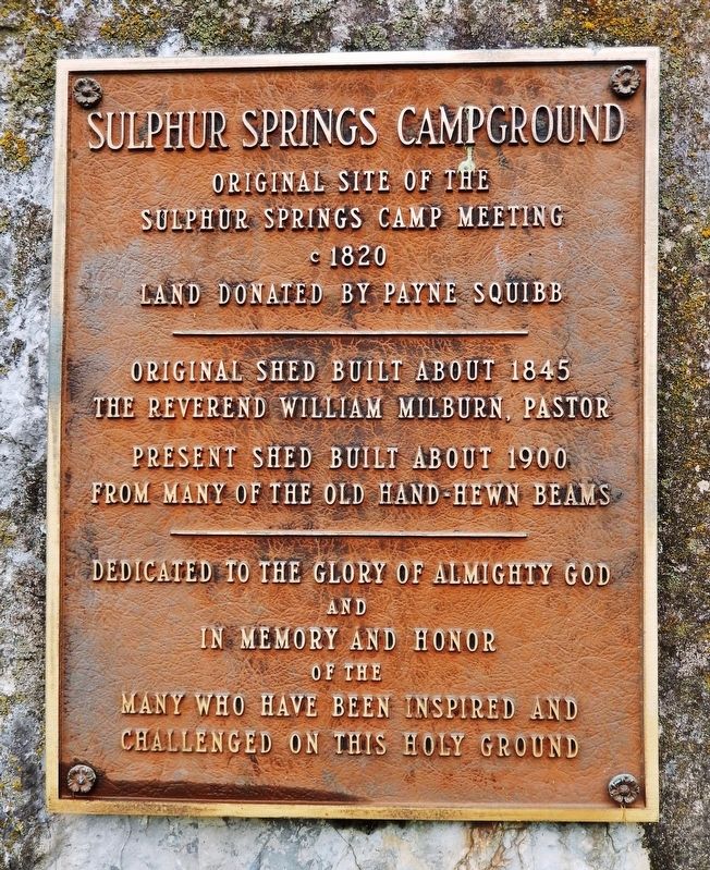 Sulphur Springs Campground Marker image. Click for full size.