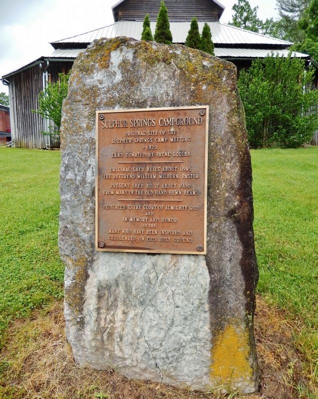 Sulphur Springs Campground Marker<br>(<i>tall view</i>) image. Click for full size.