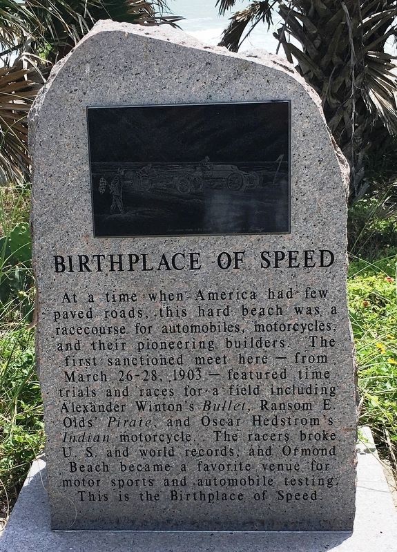 Birthplace Of Speed Marker image. Click for full size.