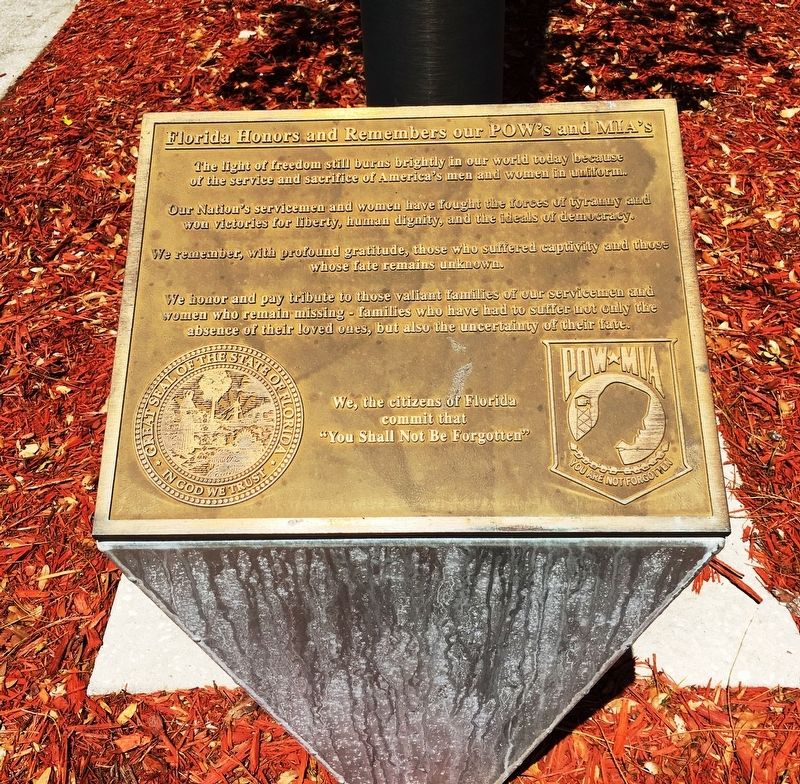 Florida Honors and Remembers our POW’s and MIA’s Marker. Click for full size. Florida Honors and Remembers our POW’s and MIA’s Marker image. Click for full size.