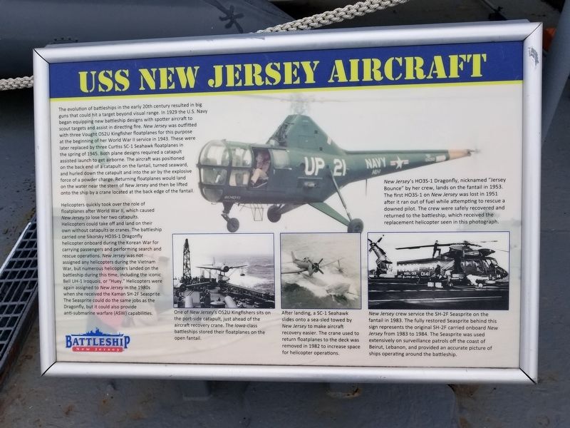 USS New Jersey Aircraft Marker image. Click for full size.