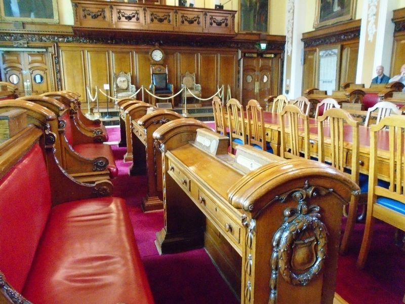 Belfast City Hall Council Chambers. Click for full size. Belfast City Hall Council Chambers image. Click for full size.